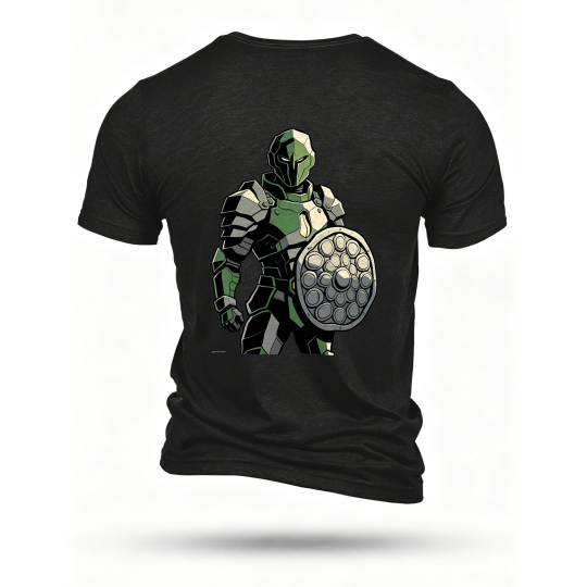 Black T-shirt, back print