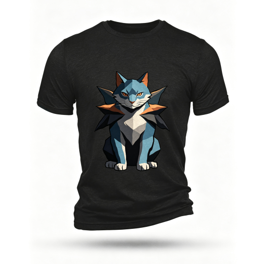 Black T-shirt, front print