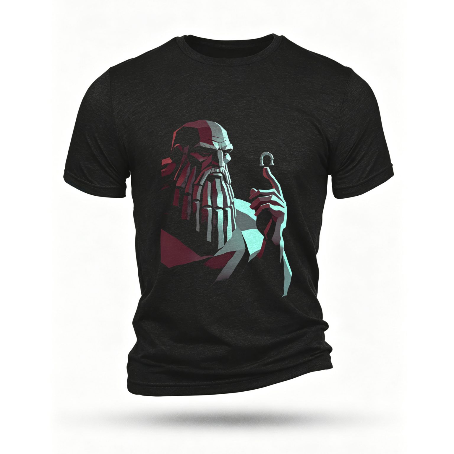 Black T-shirt, front print