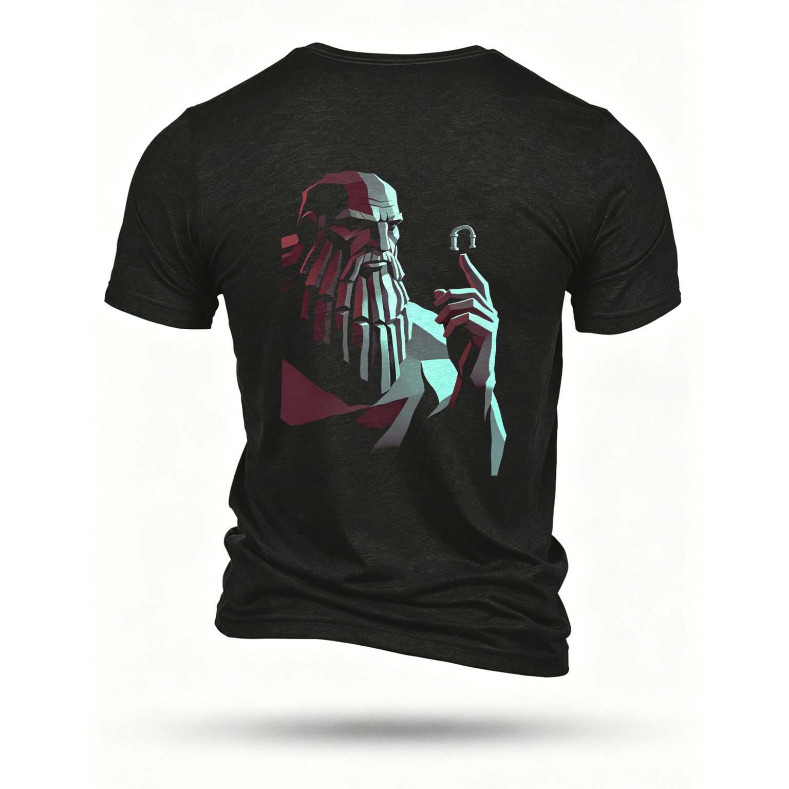 Black T-shirt, back print