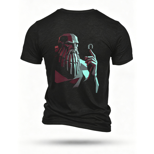 Black T-shirt, back print