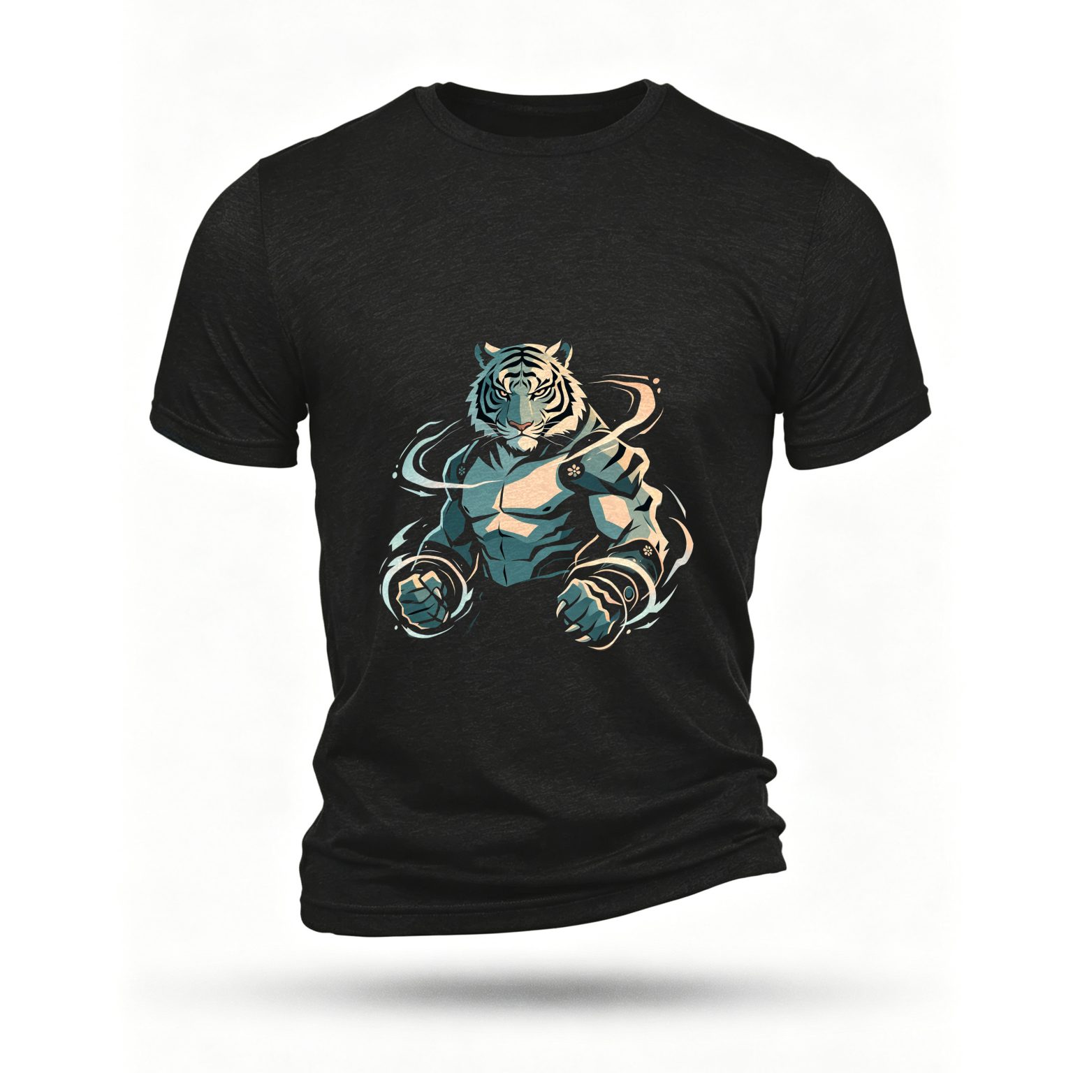 Black T-shirt, front print