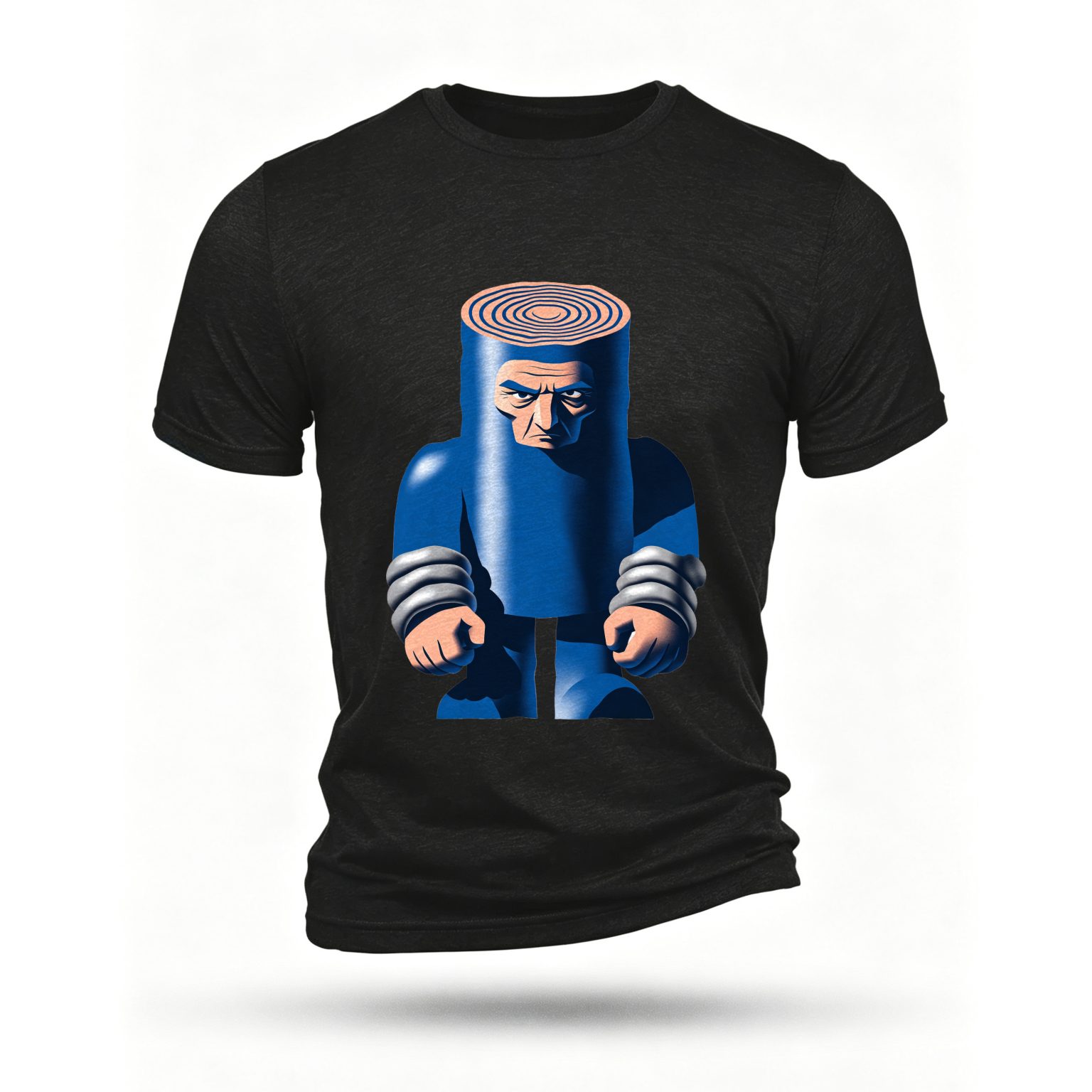 Black T-shirt, front print