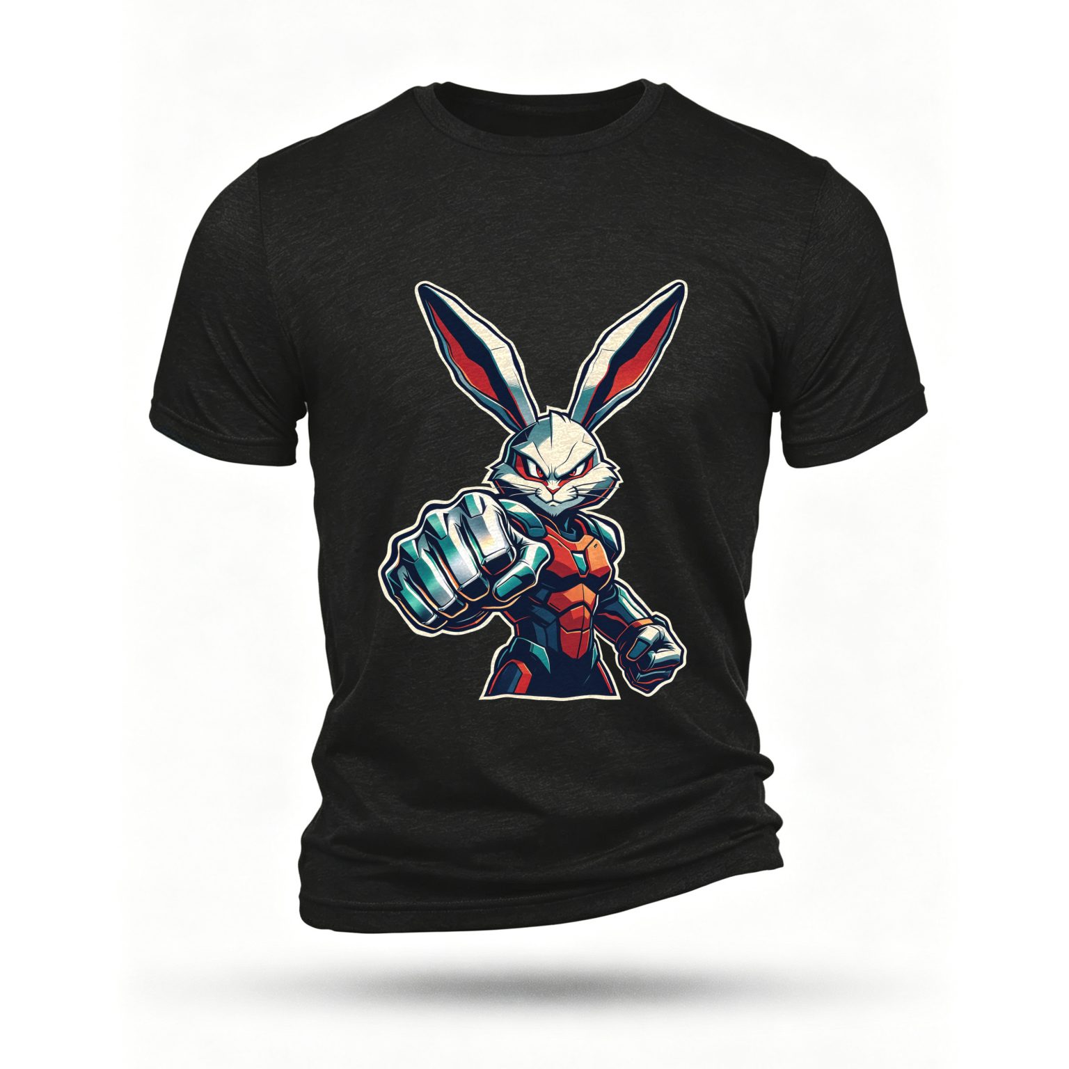 Black T-shirt, front print