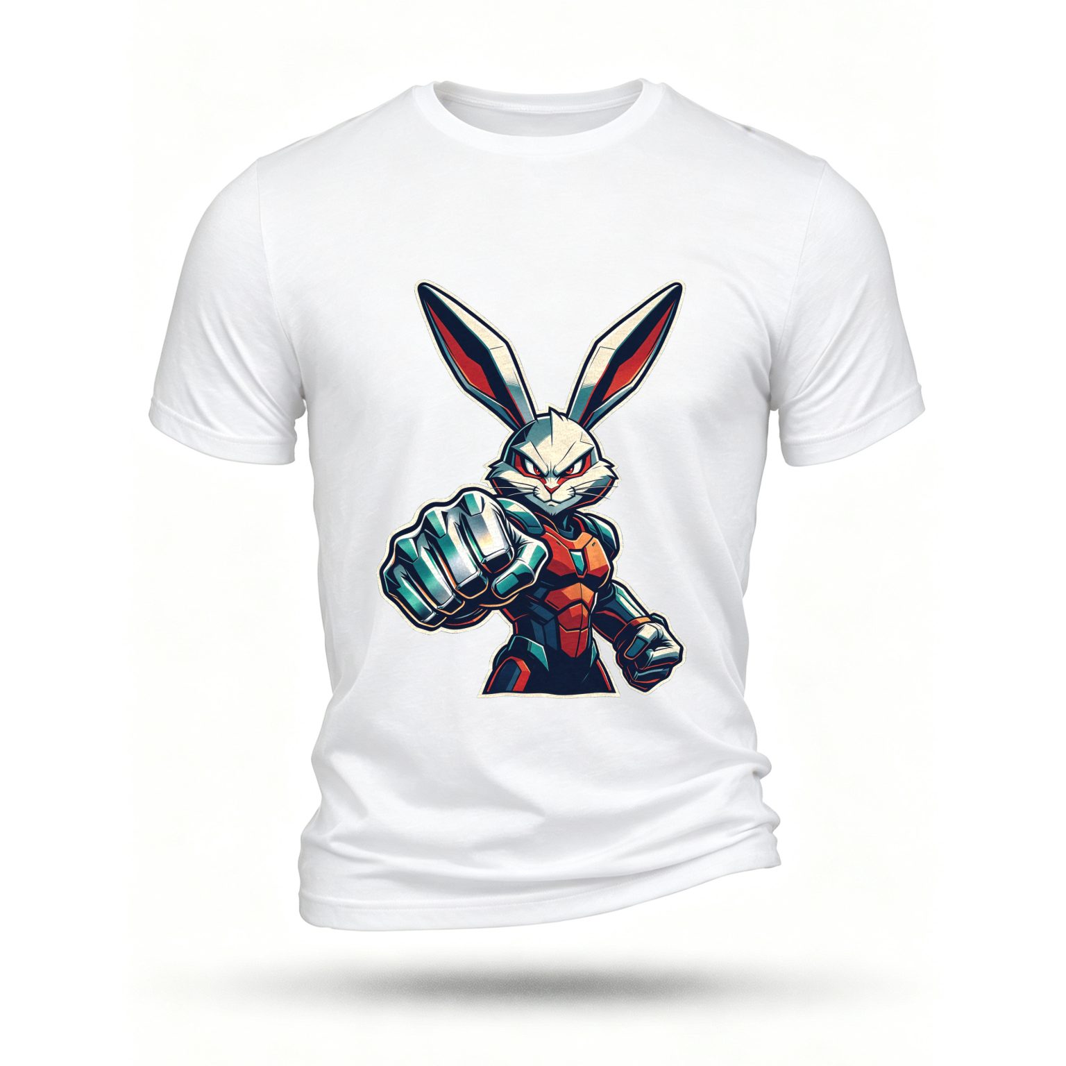 White T-shirt, front print