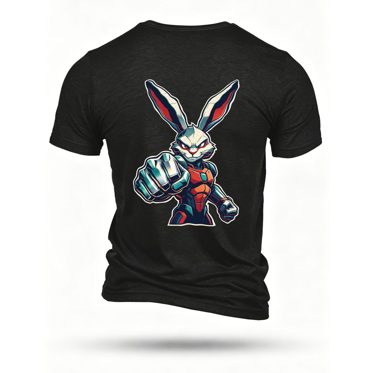 Black T-shirt, back print