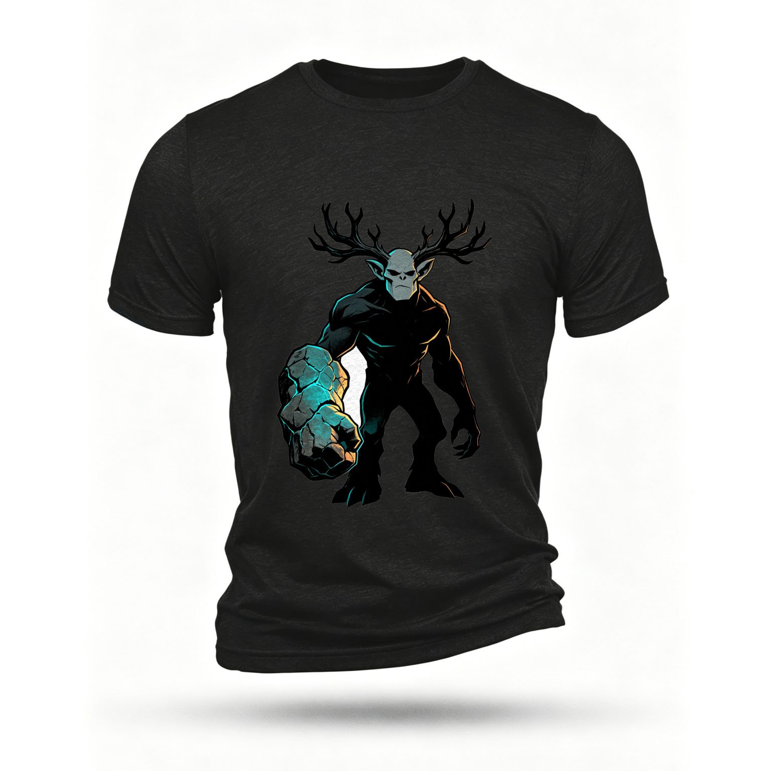 Black T-shirt, front print