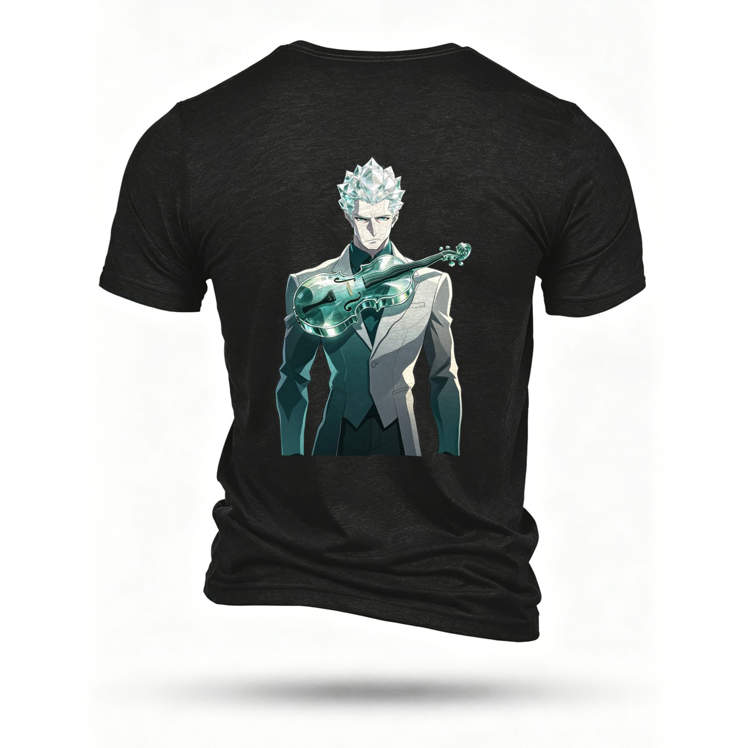 Black T-shirt, back print