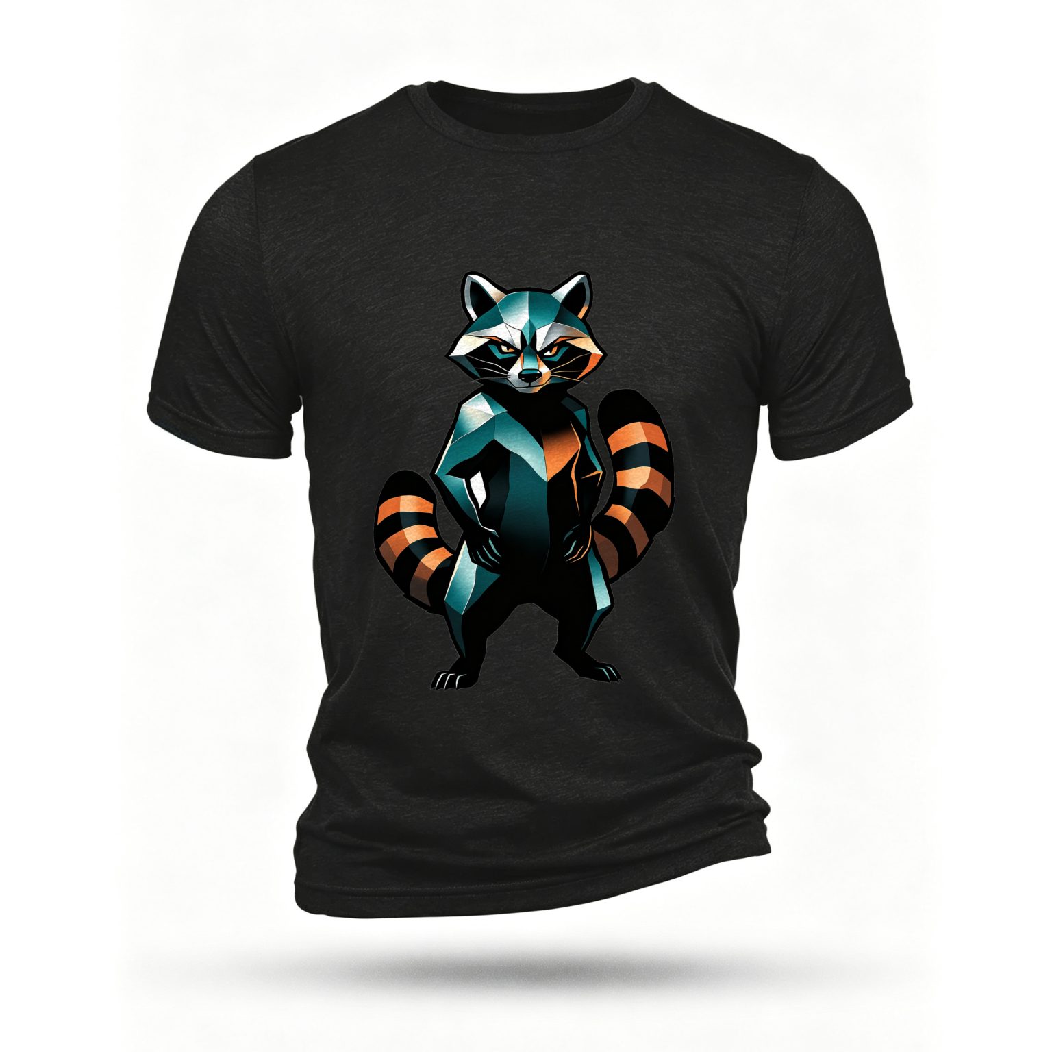 Black T-shirt, front print