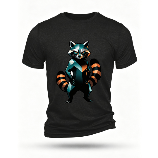 Black T-shirt, front print
