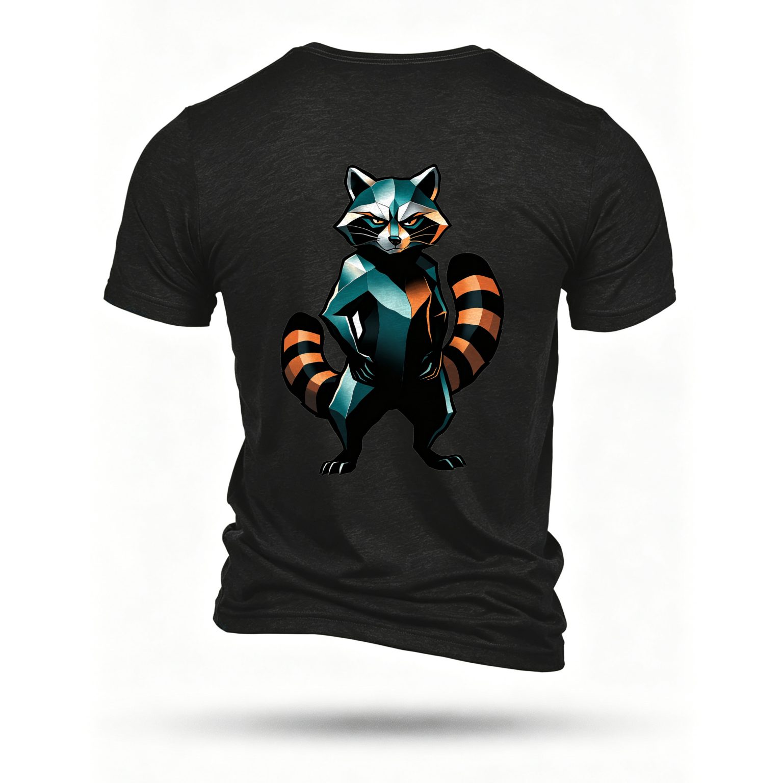 Black T-shirt, back print