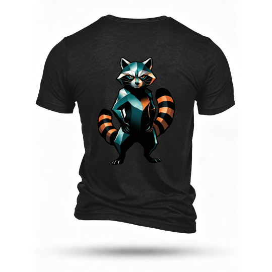 Black T-shirt, back print