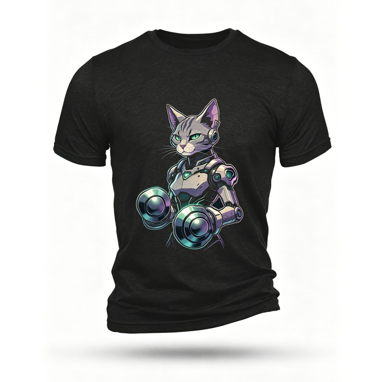 Black T-shirt, front print