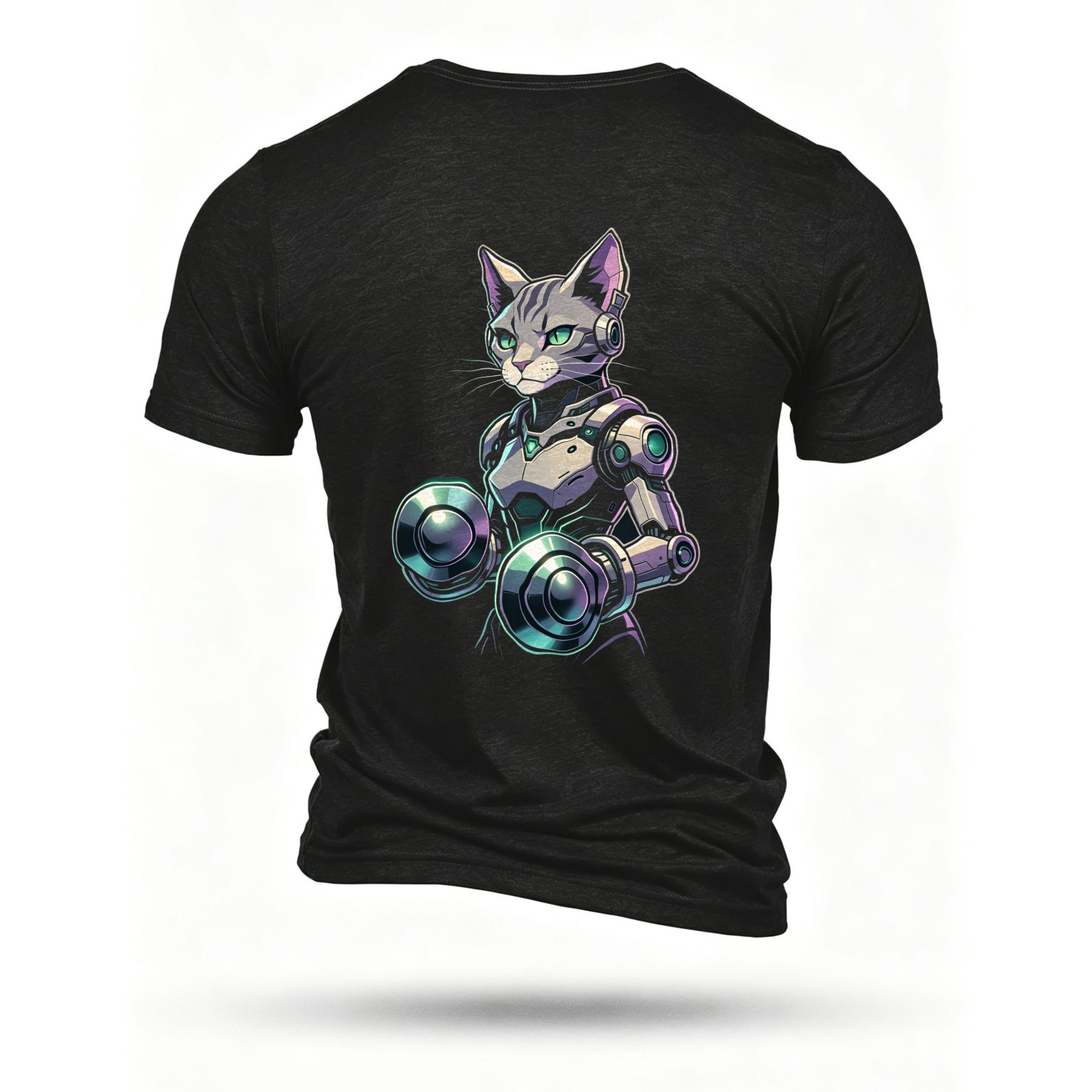 Black T-shirt, back print
