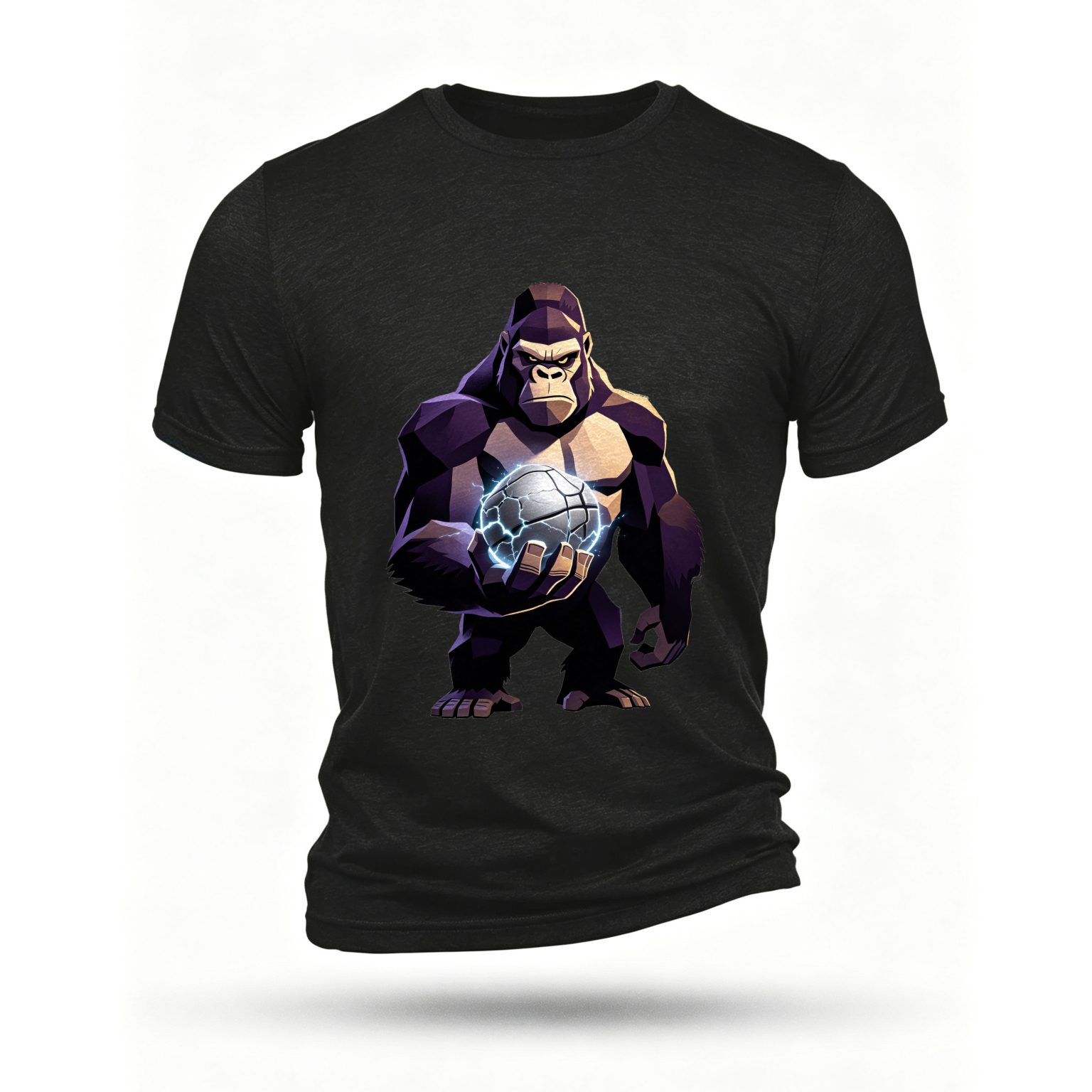 Black T-shirt, front print