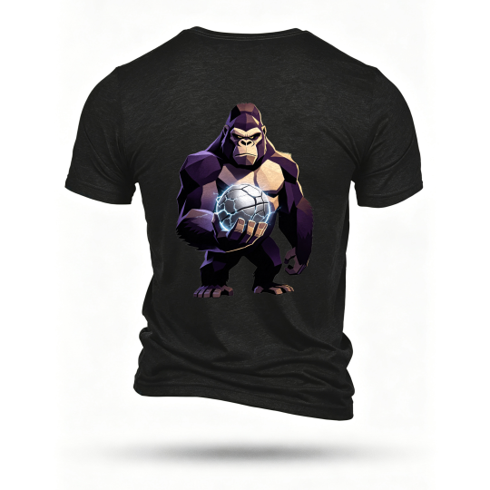 Black T-shirt, back print