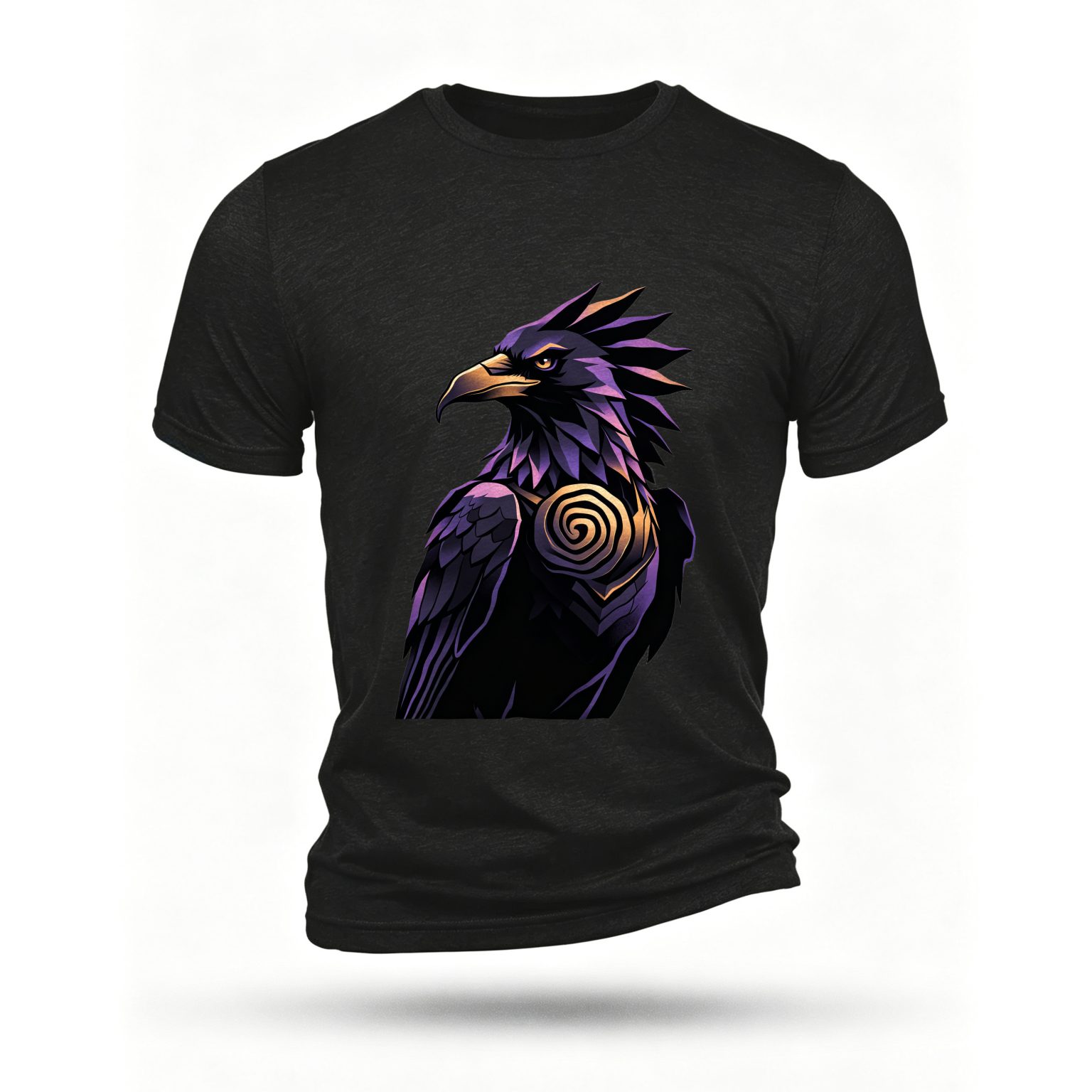 Black T-shirt, front print