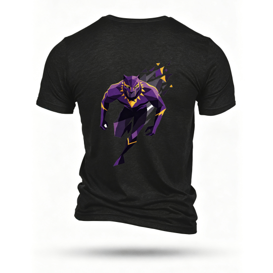 Black T-shirt, back print