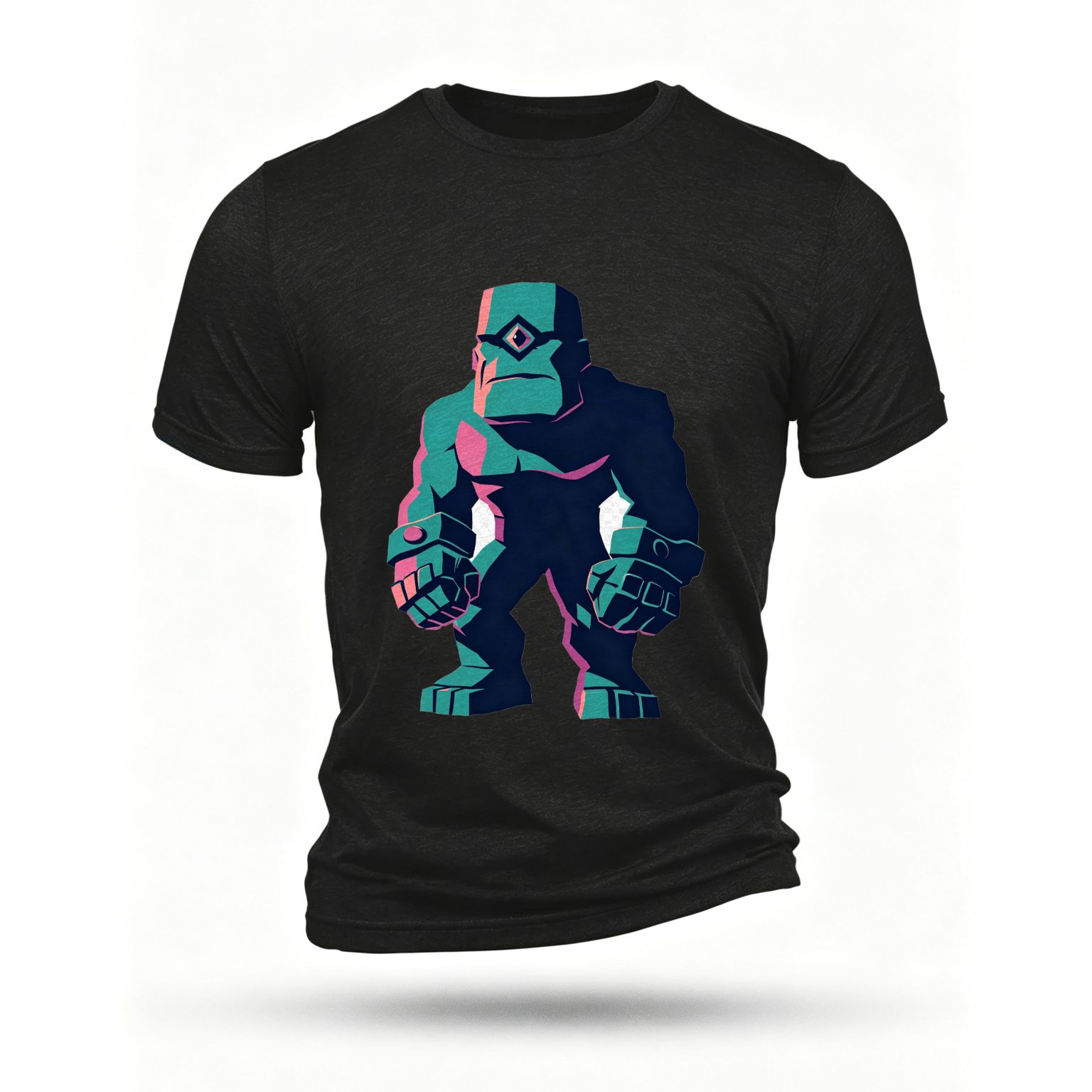 Black T-shirt, front print