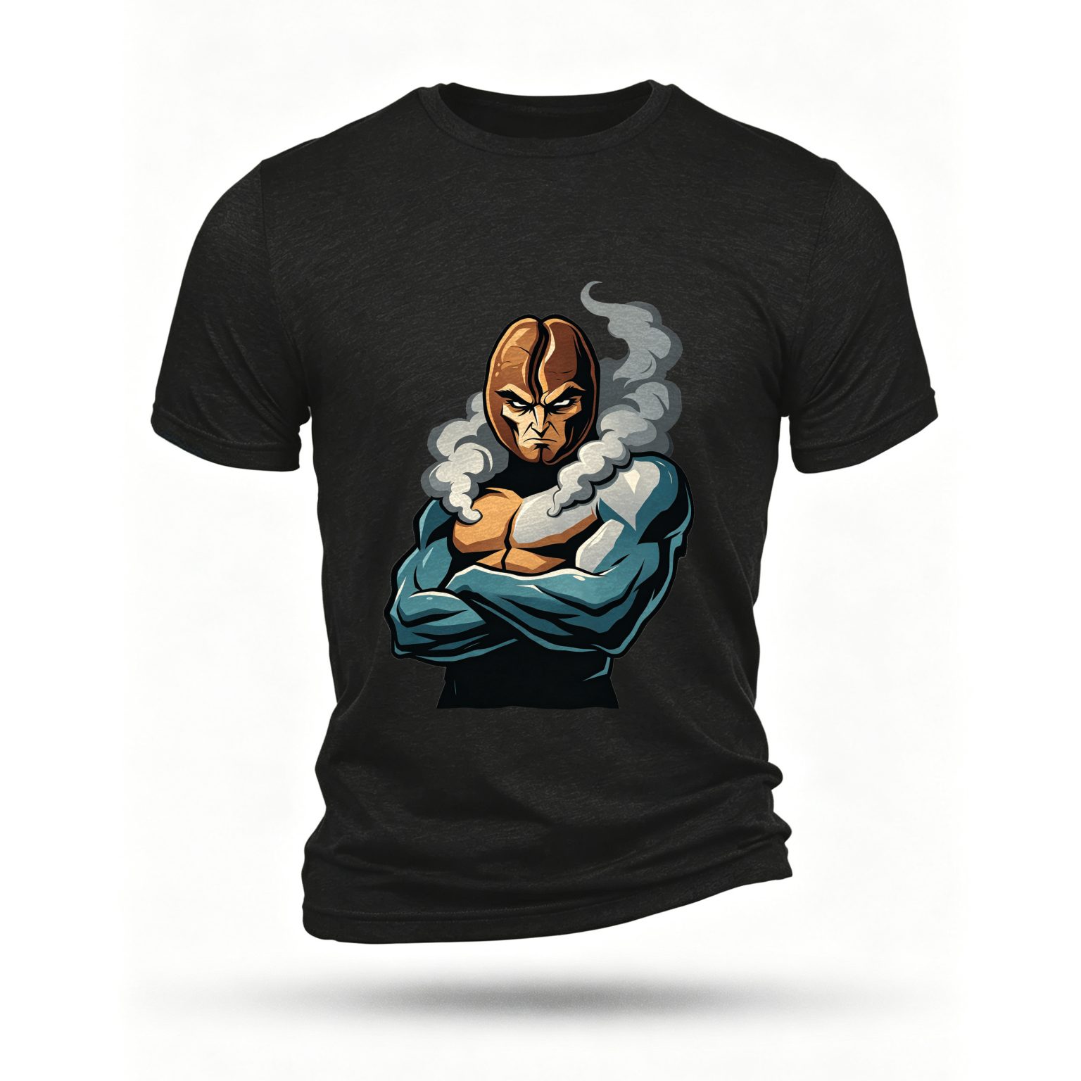 Black T-shirt, front print
