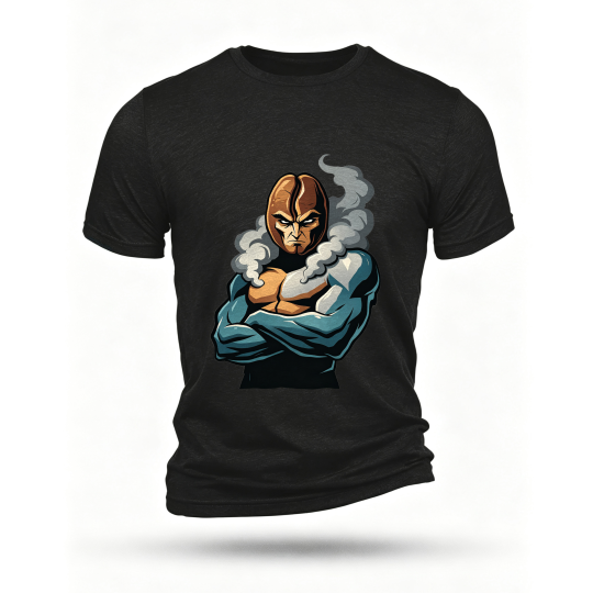 Black T-shirt, front print