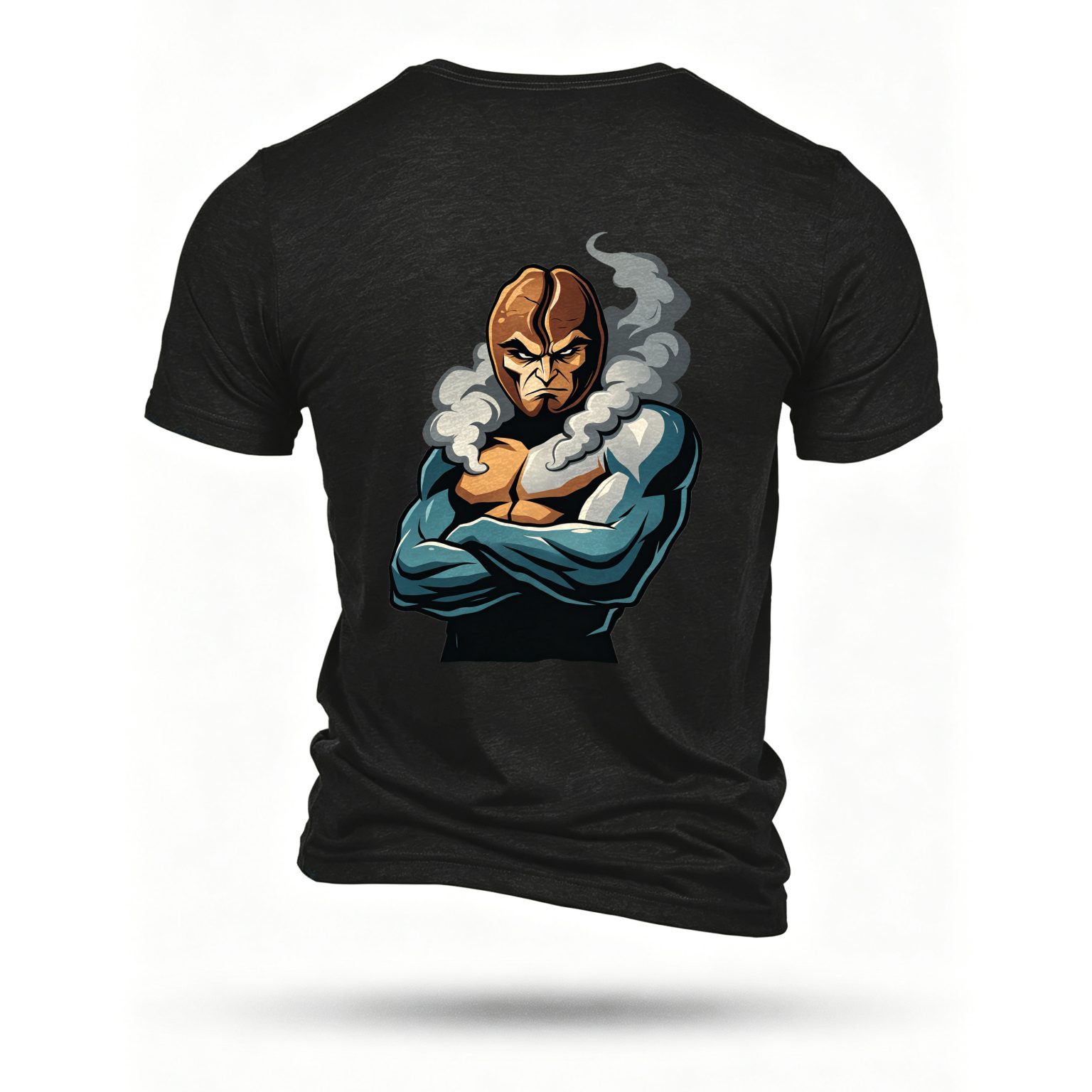 Black T-shirt, back print