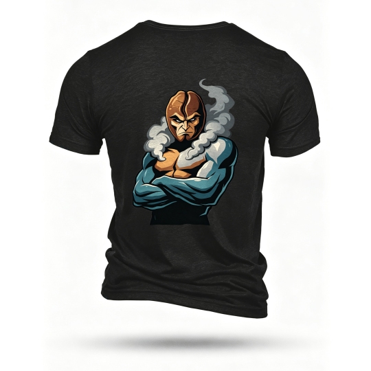Black T-shirt, back print