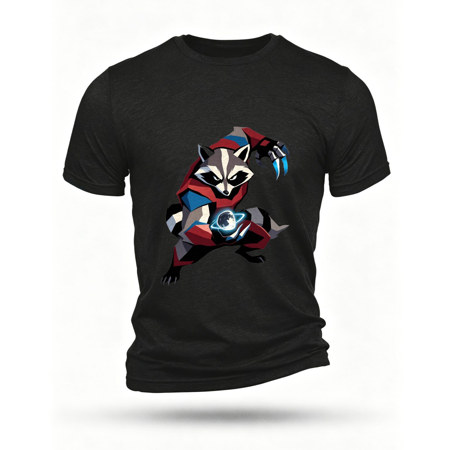 Black T-shirt, front print