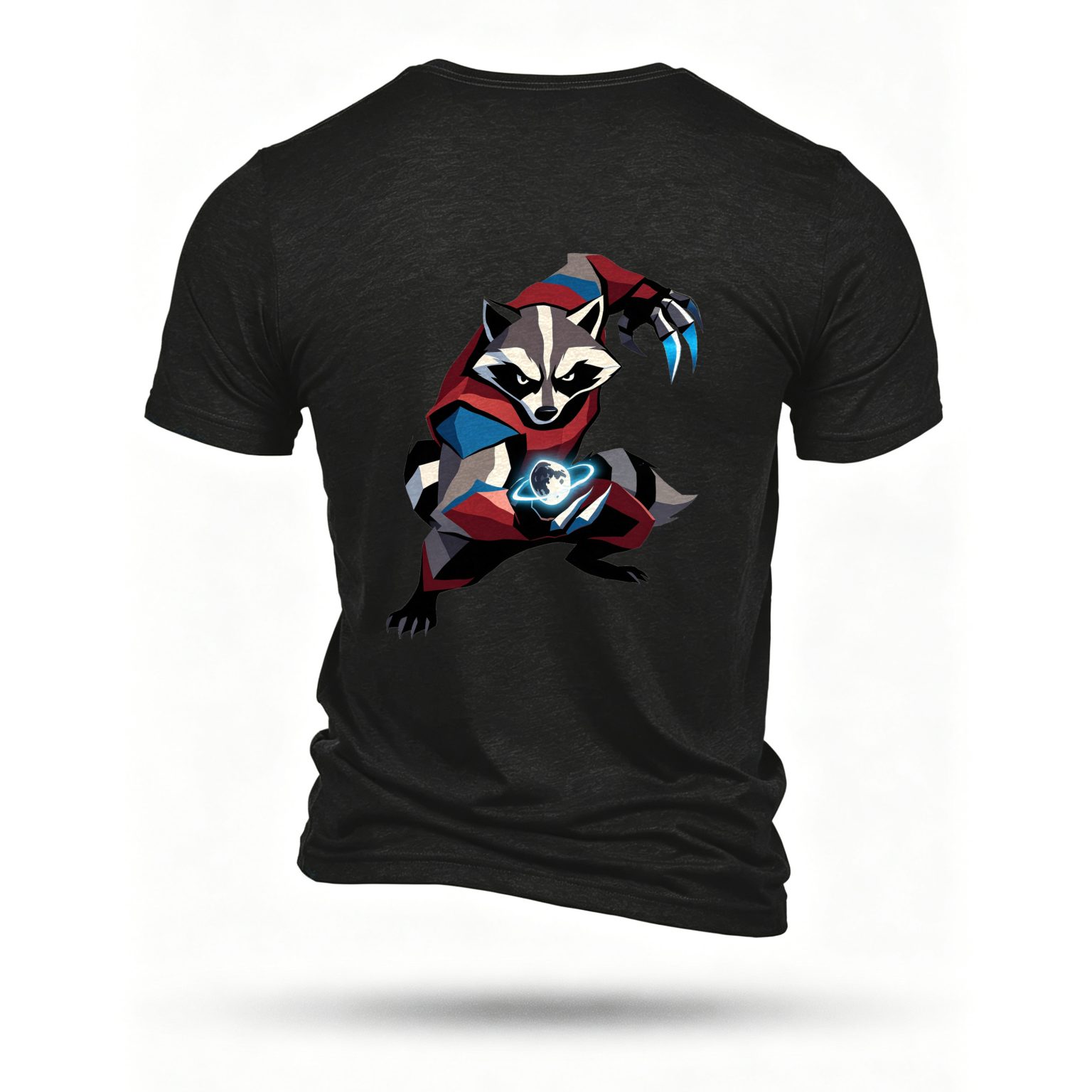 Black T-shirt, back print