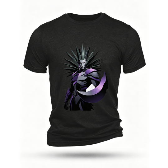 Black T-shirt, front print