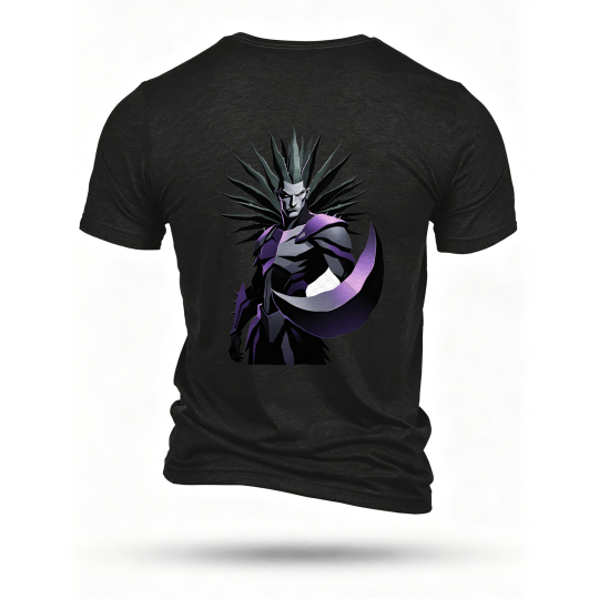 Black T-shirt, back print