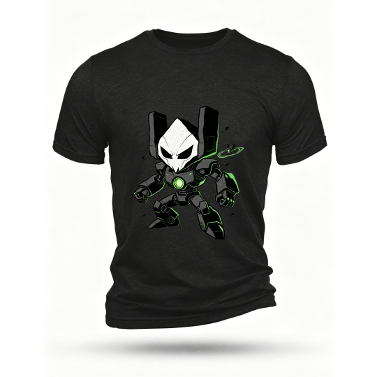 Black T-shirt, front print