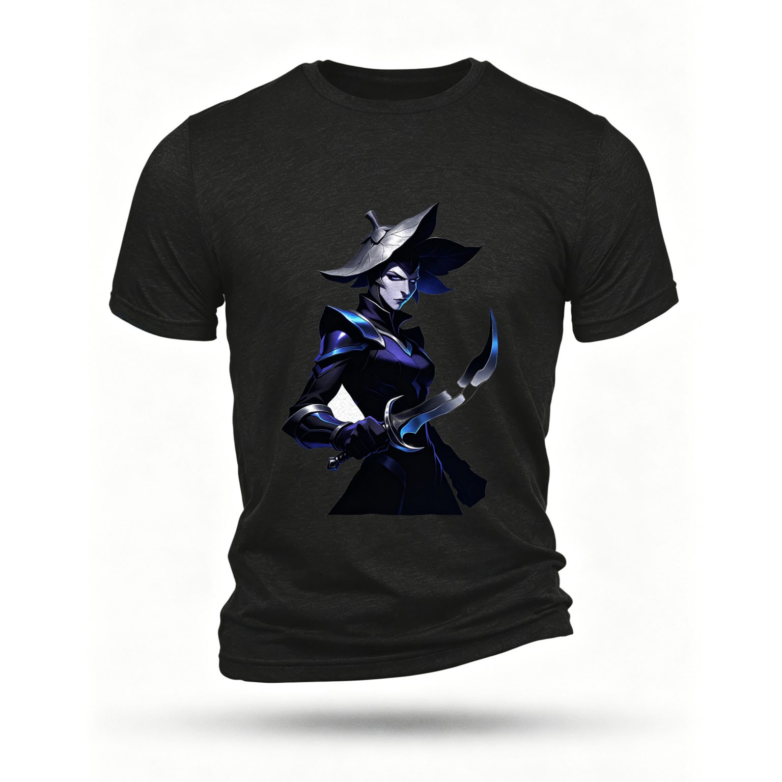 Black T-shirt, front print