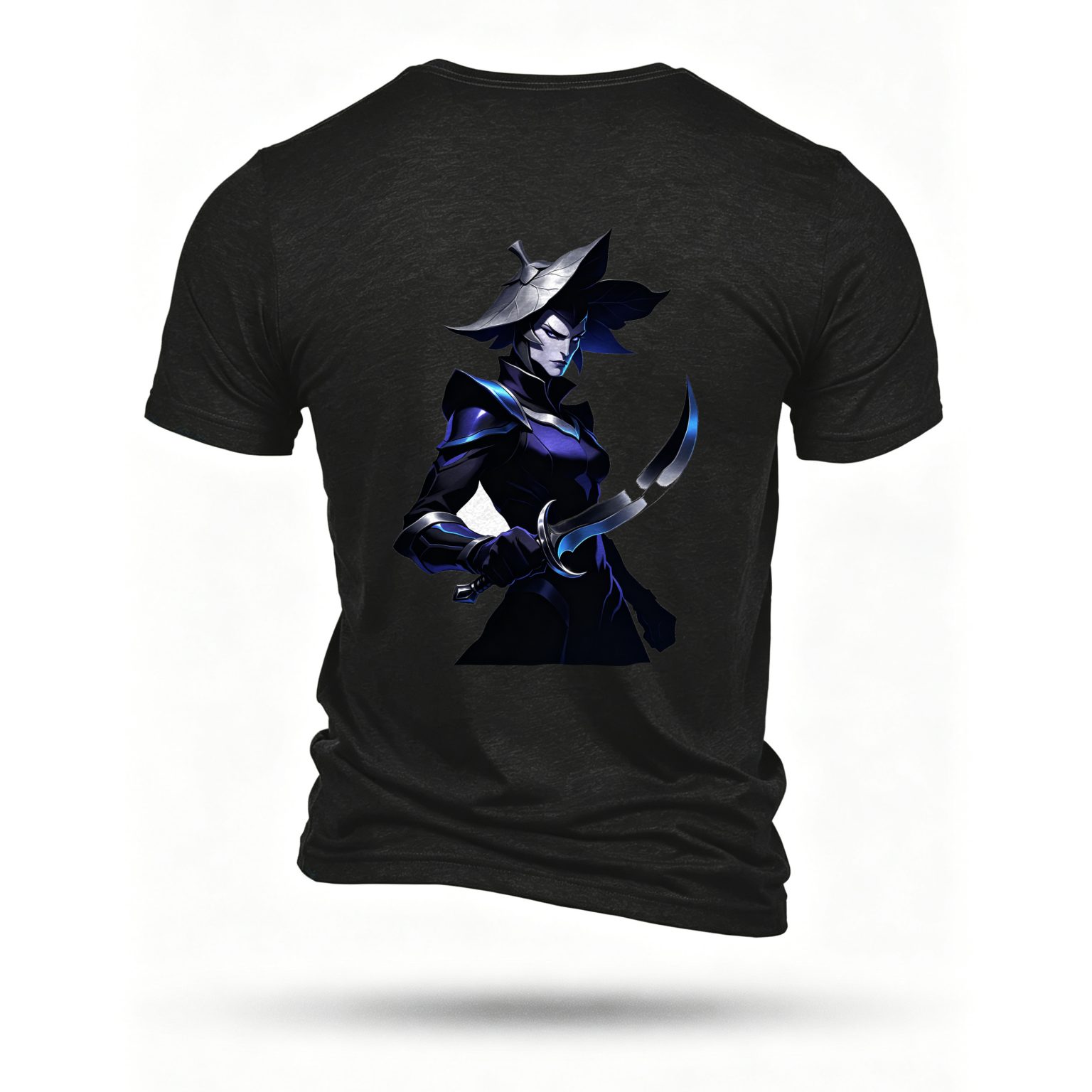 Black T-shirt, back print