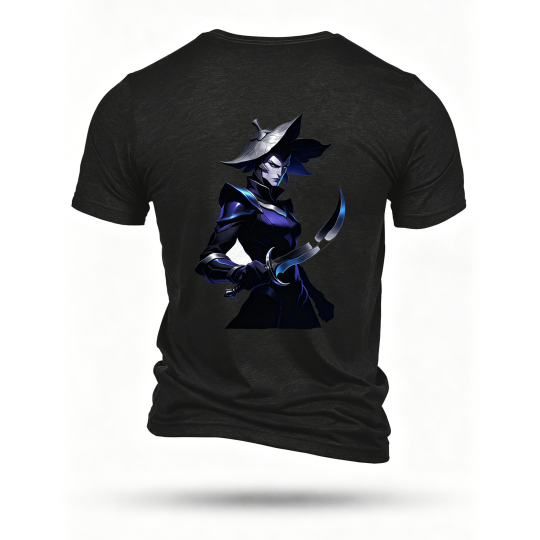 Black T-shirt, back print