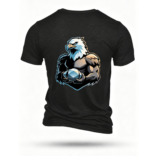Black T-shirt, back print