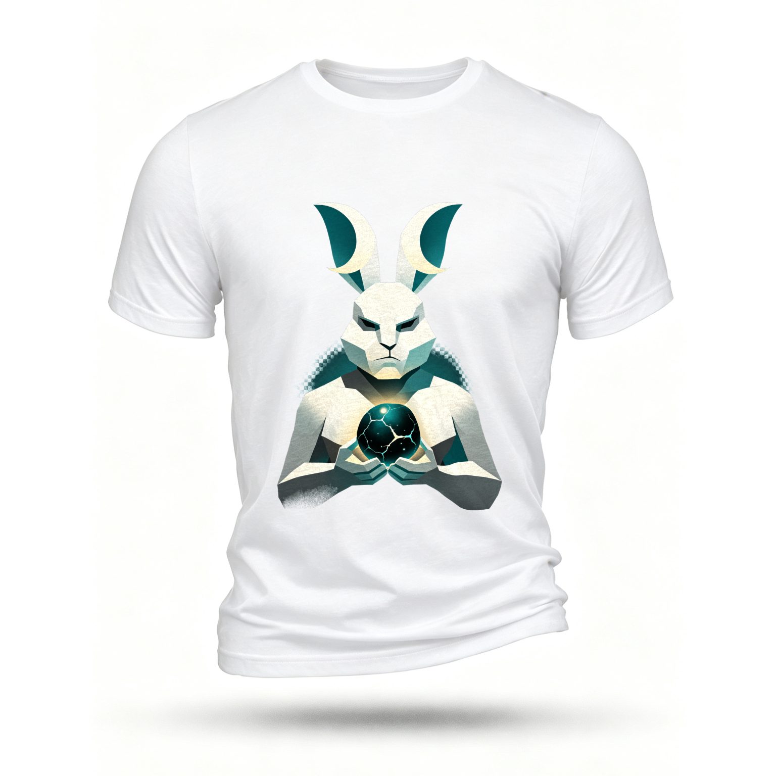 White T-shirt, front print