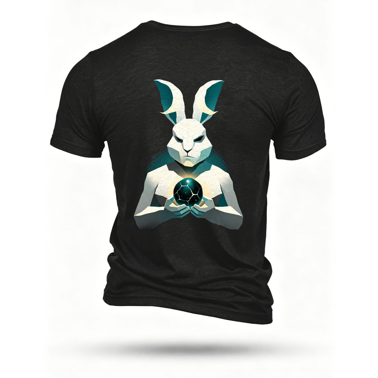 Black T-shirt, back print