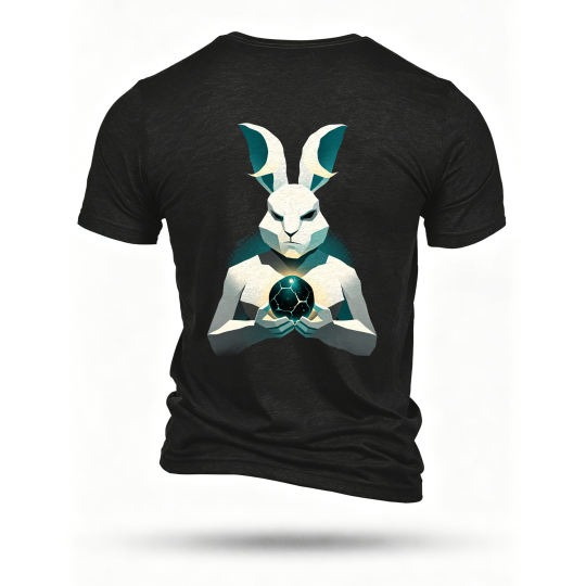 Black T-shirt, back print
