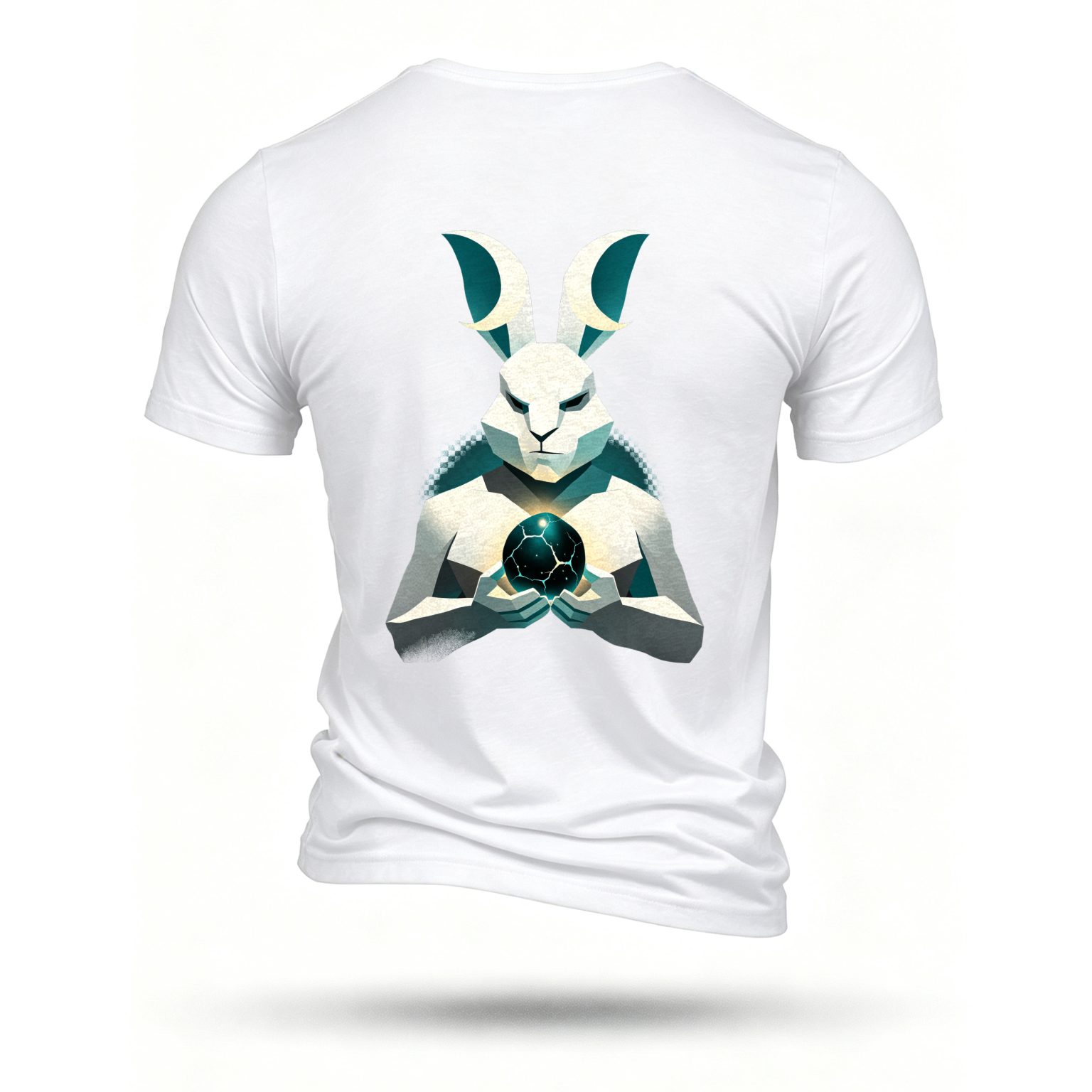 White T-shirt, back print