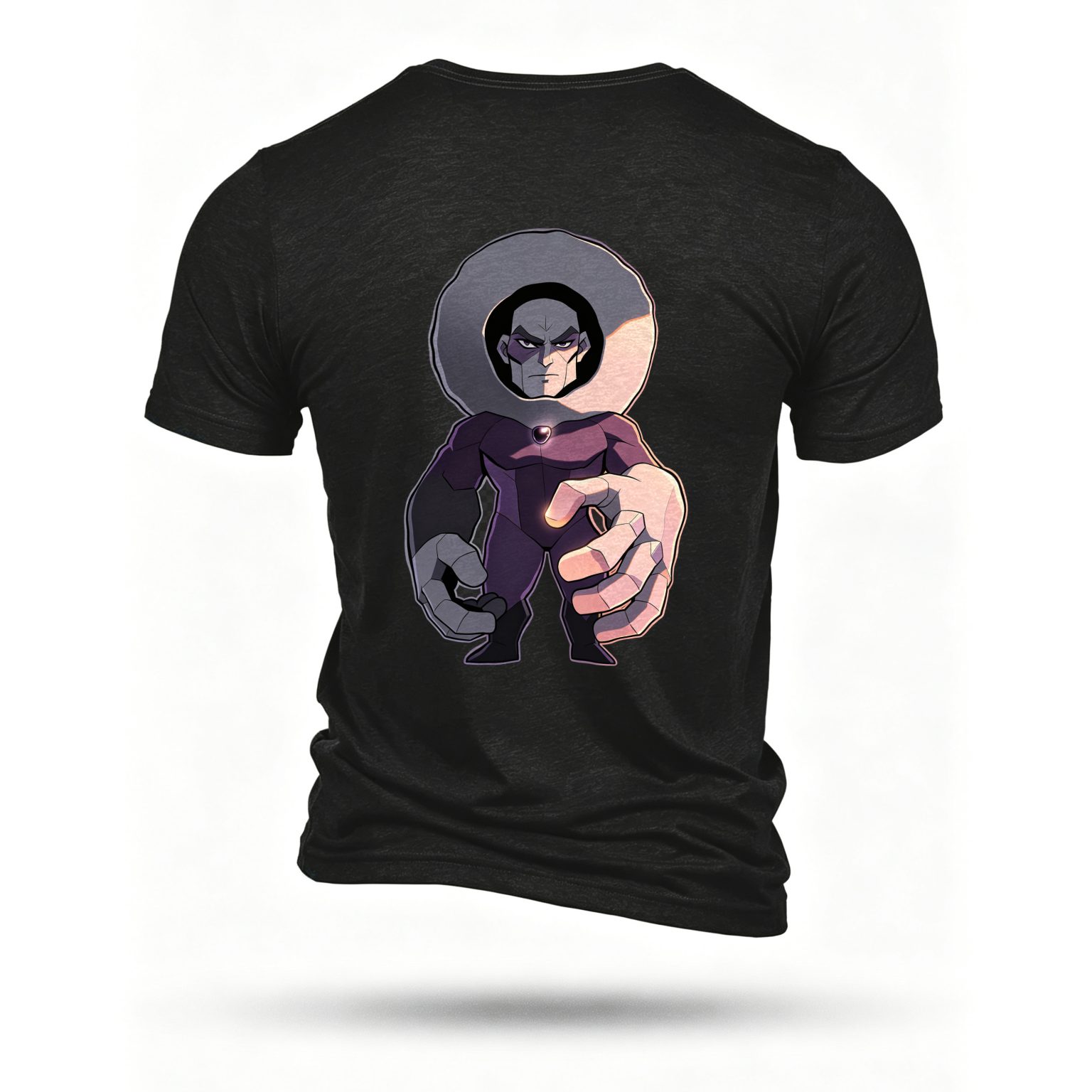 Black T-shirt, back print
