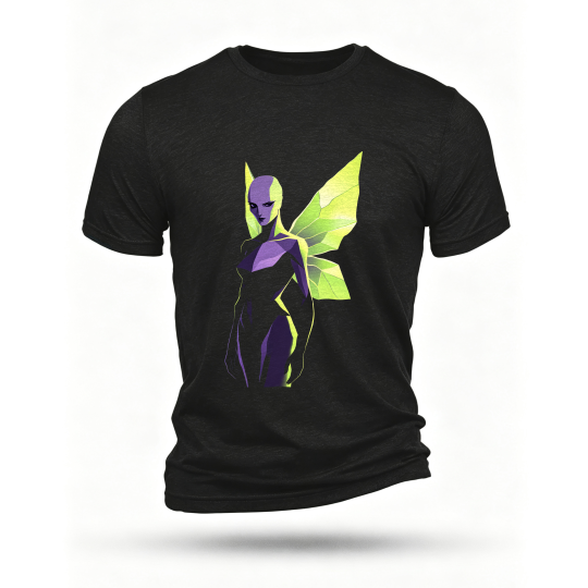 Black T-shirt, front print