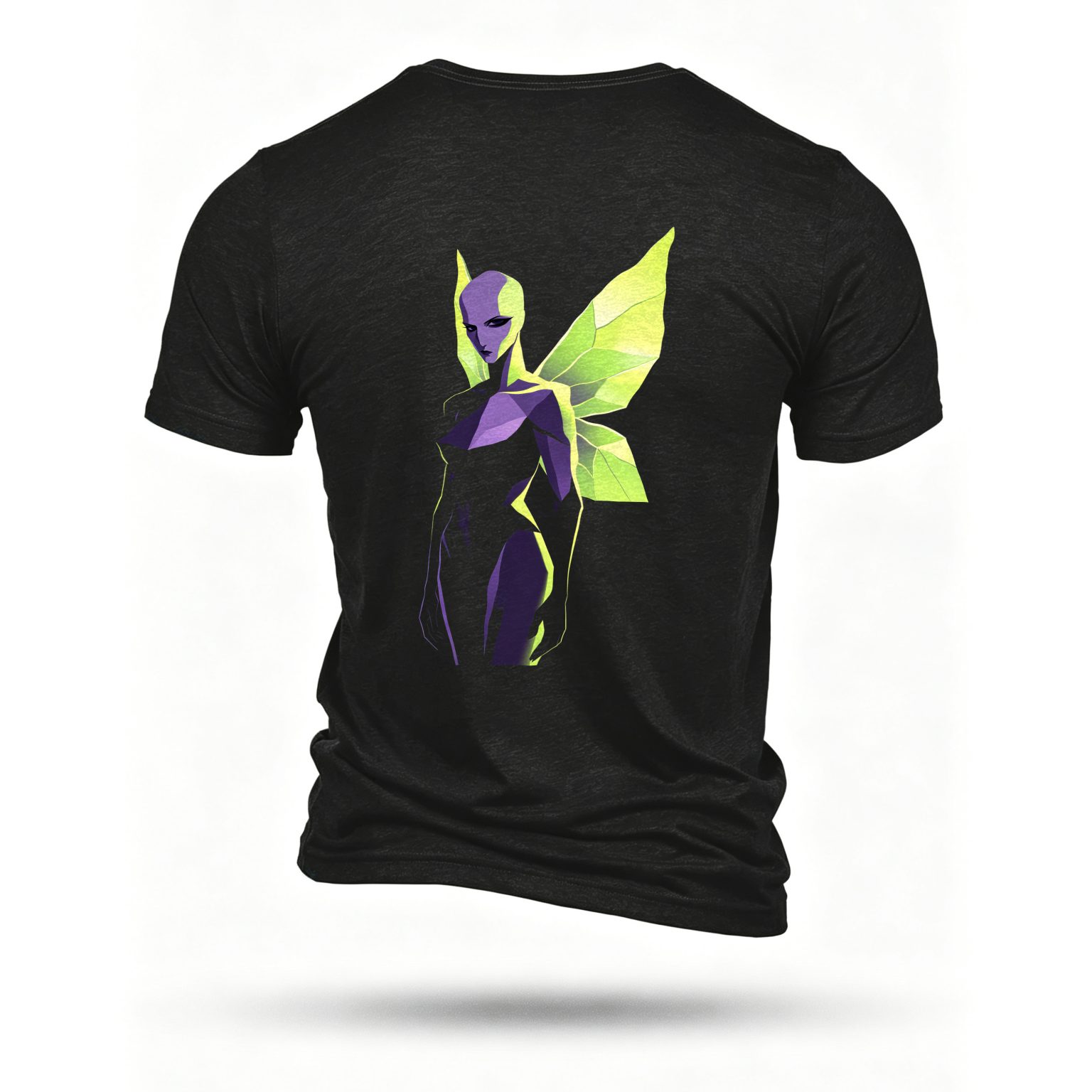 Black T-shirt, back print