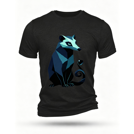 Black T-shirt, front print