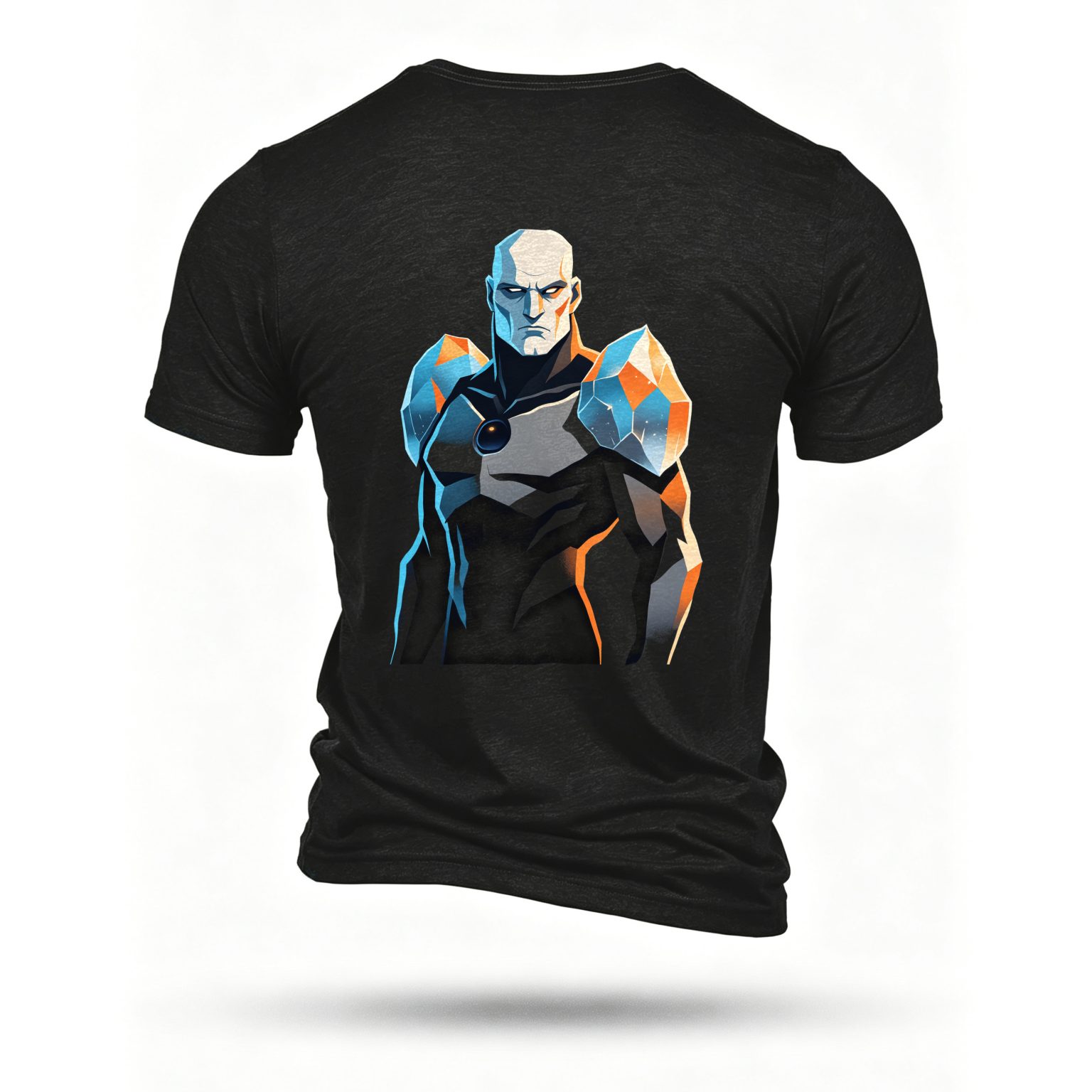 Black T-shirt, back print