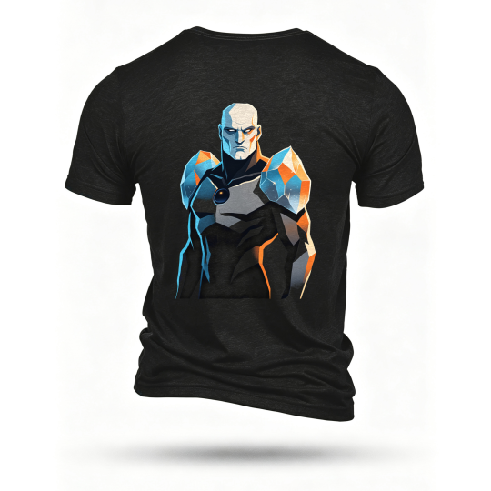 Black T-shirt, back print