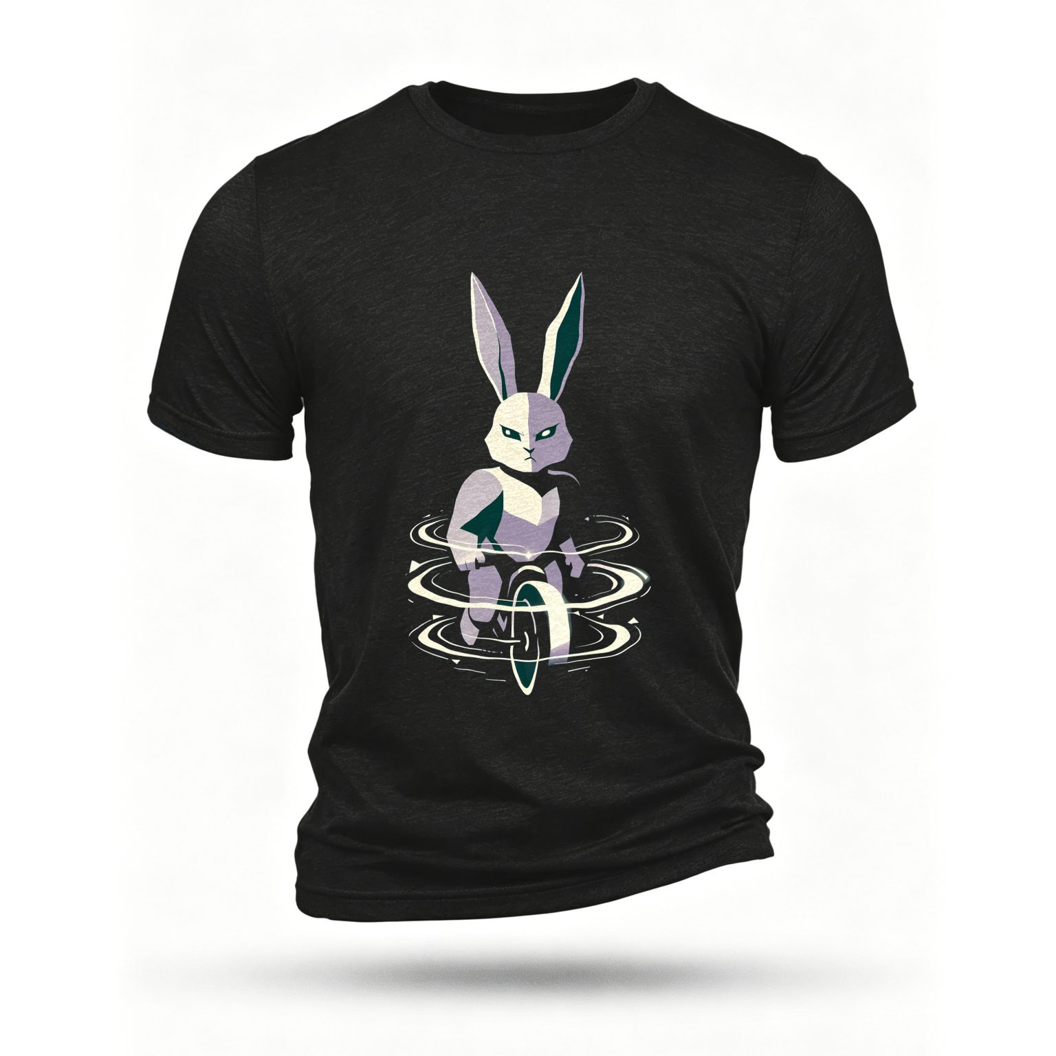 Black T-shirt, front print