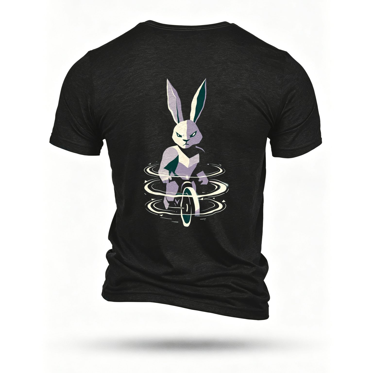 Black T-shirt, back print