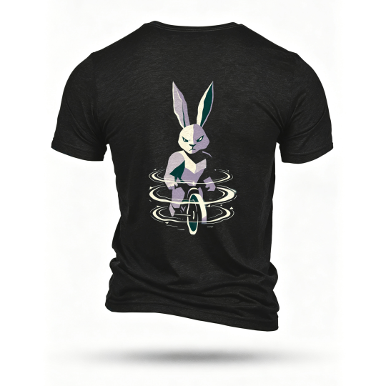 Black T-shirt, back print