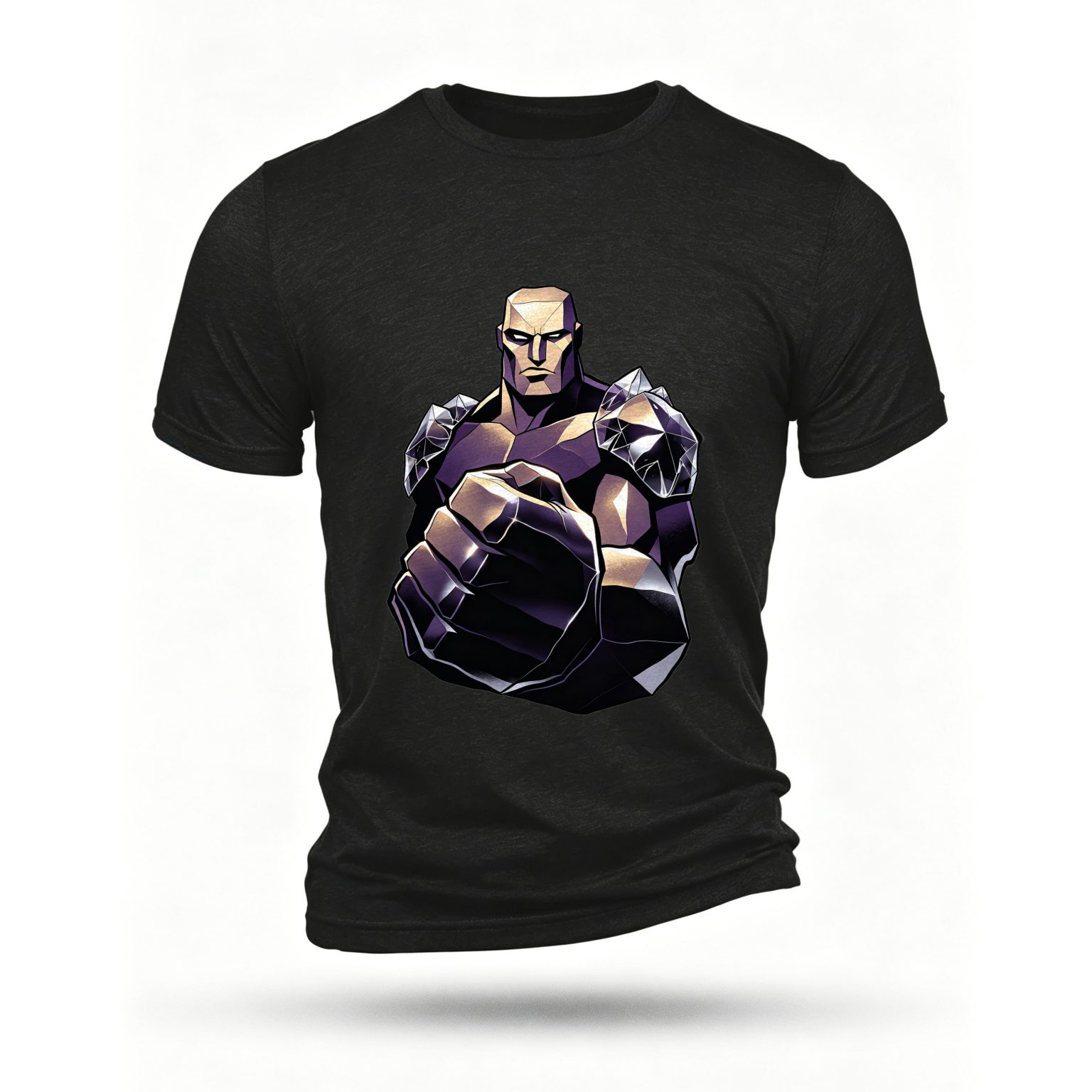 Black T-shirt, front print